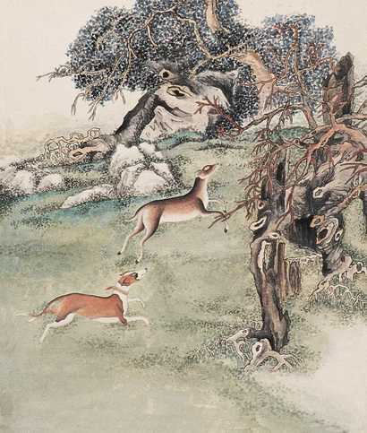 佚名 动物画镜片（四幅选一）